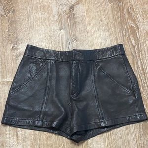 Leather shorts